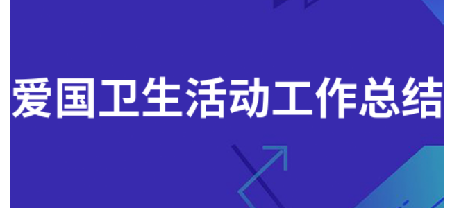 爱国卫生运动工作总结 