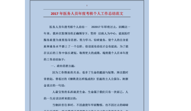 年度考核工作总结 