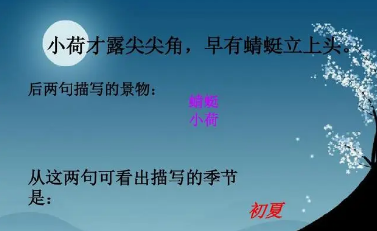 小池描写的是哪个季节 