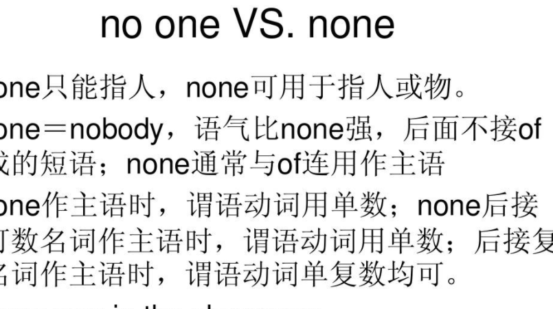 noneof谓语动词用单数还是复数 